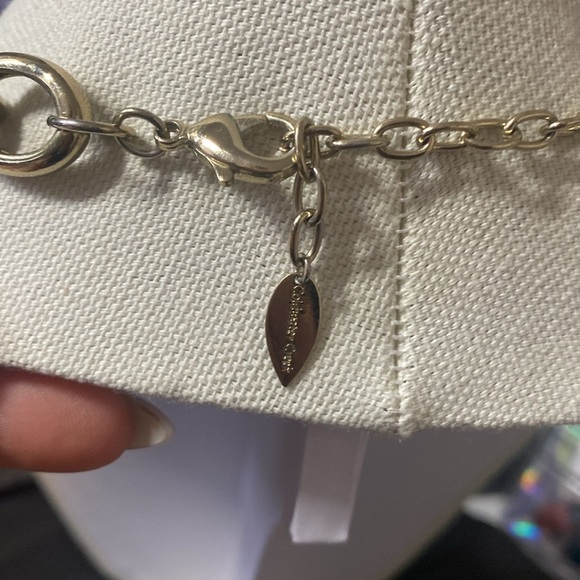 Cold Water Creek | Gold tone Rhinestone Chain Necklace - Picture 4 of 5